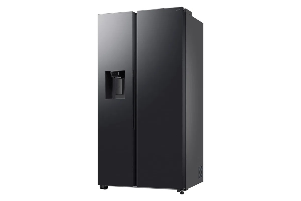 Samsung Réfrigérateur côte à côte RS70F65KEF/EF avec distributeur d'eau/glaçons, Wifi avec mode AI Energy, Total No Frost, SpaceMax, 635 L, LxHxP: 91,2 x 178,4 x 72,6 cm, Anthracite