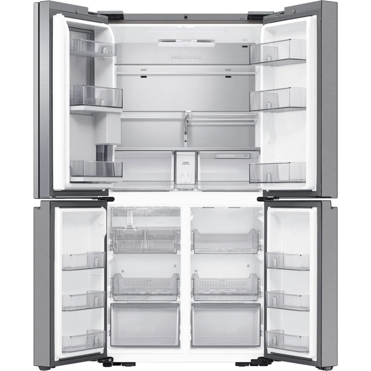 Samsung Réfrigérateur 4 Portes Family Hub AI, Avec AI Vision Inside, Wifi+AI Energy Mode, Centre de Boissons, Dos Métallique, 636 L