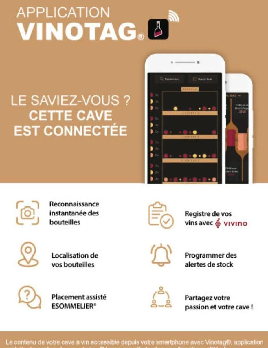 CLIMADIFF Cave de service intégrable CBI28S1B 28 bouteilles