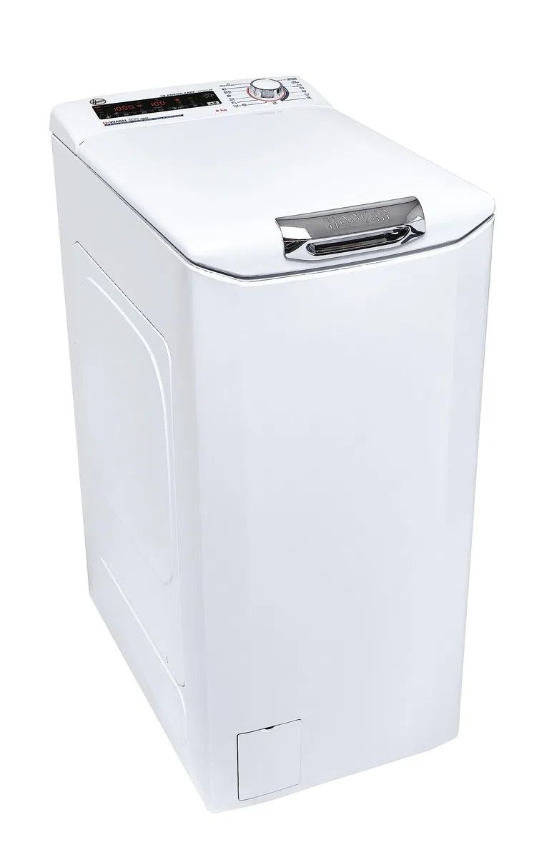 Lave-linge top HOOVER H3TFSMP48TAMCE-S - Induction - 8 kg - 1400 trs/min - connecté - Vapeur - Blanc