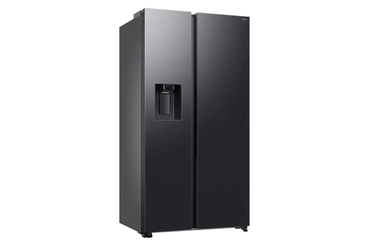 Samsung Réfrigérateur côte à côte RS70F65KEF/EF avec distributeur d'eau/glaçons, Wifi avec mode AI Energy, Total No Frost, SpaceMax, 635 L, LxHxP: 91,2 x 178,4 x 72,6 cm, Anthracite