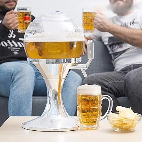 TSC - Distributeur Réfrigéré Girafe Bière Fontaine à Boissons avec Récupérateur de Glace Distributeur 3,5 litres
