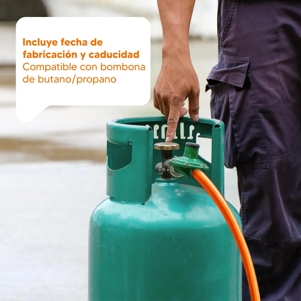 REPORSHOP Tuyau en caoutchouc butane homologué 1,5 m pour butane et propane, haute résistance et sécurité, avec date de fabrication et expiration, installation domestique ou commerciale