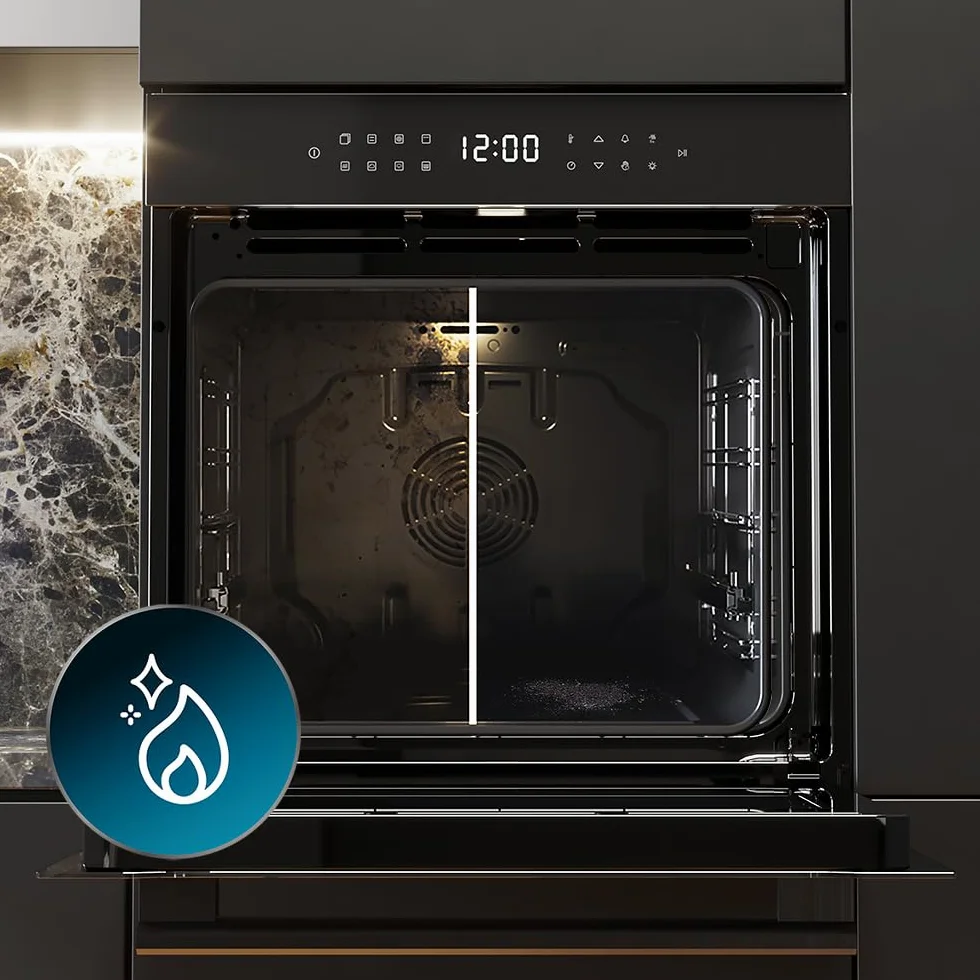 Cecotec Four Encastrable Bolero Hexa 9506000 Glass Black A de 81 L. 11 Fonctions avec Airfryer Master, Pizza Master, Cuisson 3D, Base vapeur X2, Faible consommation, Nettoyage facile, 5 Positions
